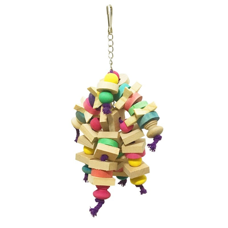 Parrots Bird Toys And Bird Accessories For Pet Toy Swing Stand Budgie Parakeet Cage Colorful Beads Bells Chew Swing Toys