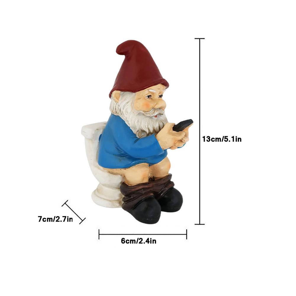 Funny Resin Garden Gnome Statue Hand-painted Naughty Dwarfs Figurines Home Lovely Crafts Garden Decoration For Birthday Gifts