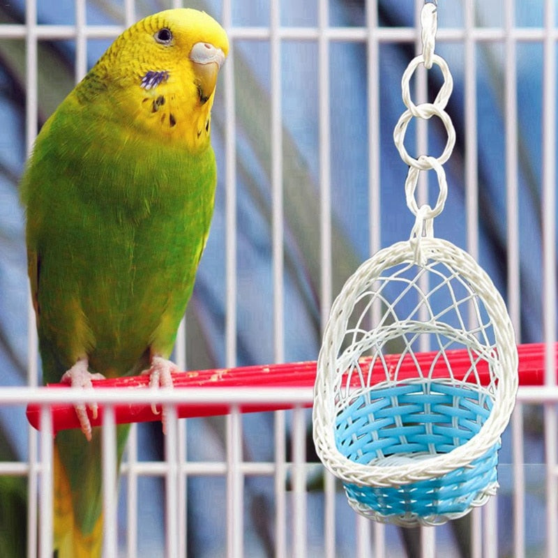 Parrots Bird Toys And Bird Accessories For Pet Toy Swing Stand Budgie Parakeet Cage Colorful Beads Bells Chew Swing Toys