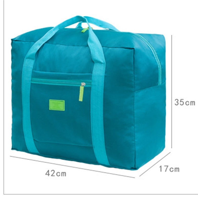 LKEEP Travel Big Large Size Nylon Foldable Waterproof Luggage Bag Storage Carry-On Duffle Bag 42*17*35cm