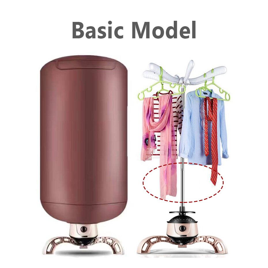 Portable Electric Ventless Timing Clothes Dryer Foldable Quick Dry Warm Air Drying Machine Shoes Dryer Household Waterproof Mute