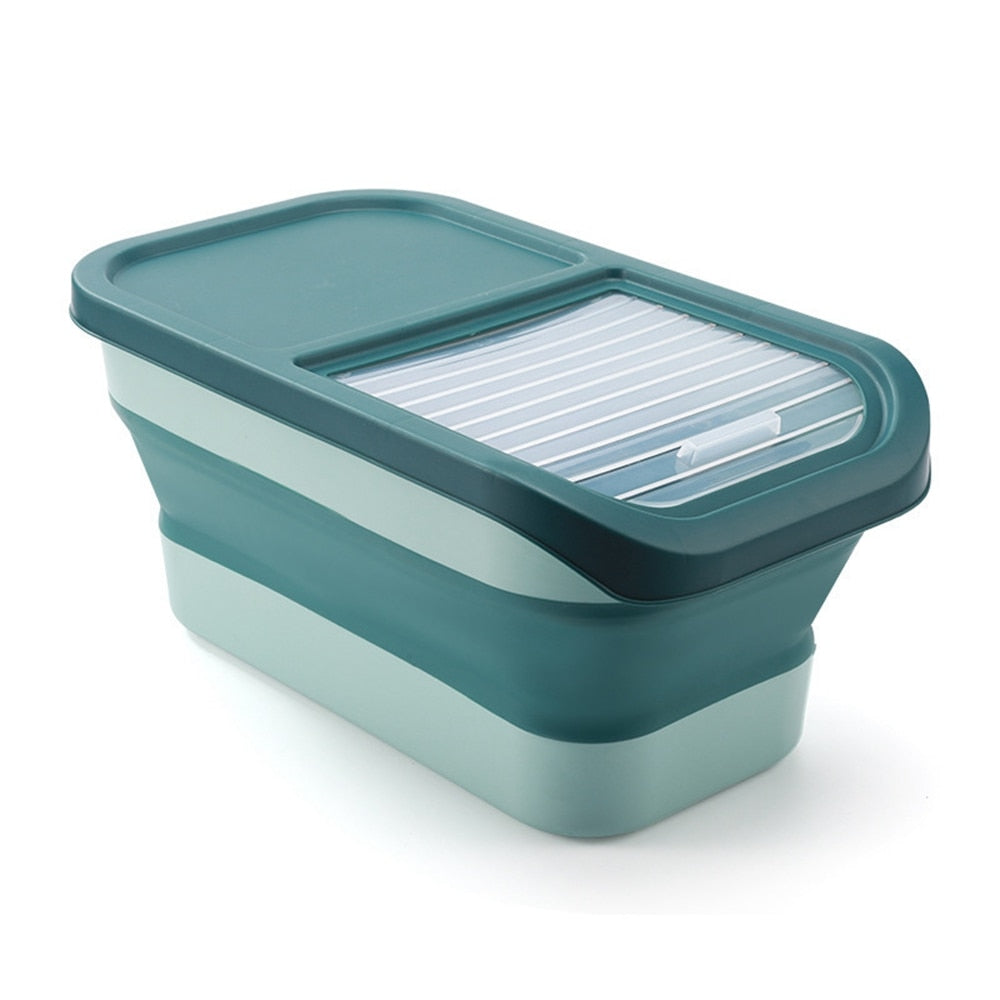 Collapsible Pet Food Container with Lids