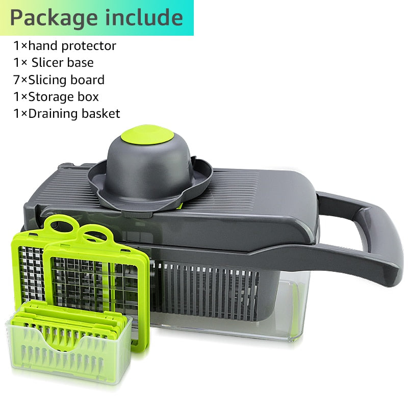 Vegetable Cutter Vegetable Slicer Multifunctional Kitchen Accessories Basket Fruit  Potato Peeler Carrot Grater Vegetable Slicer