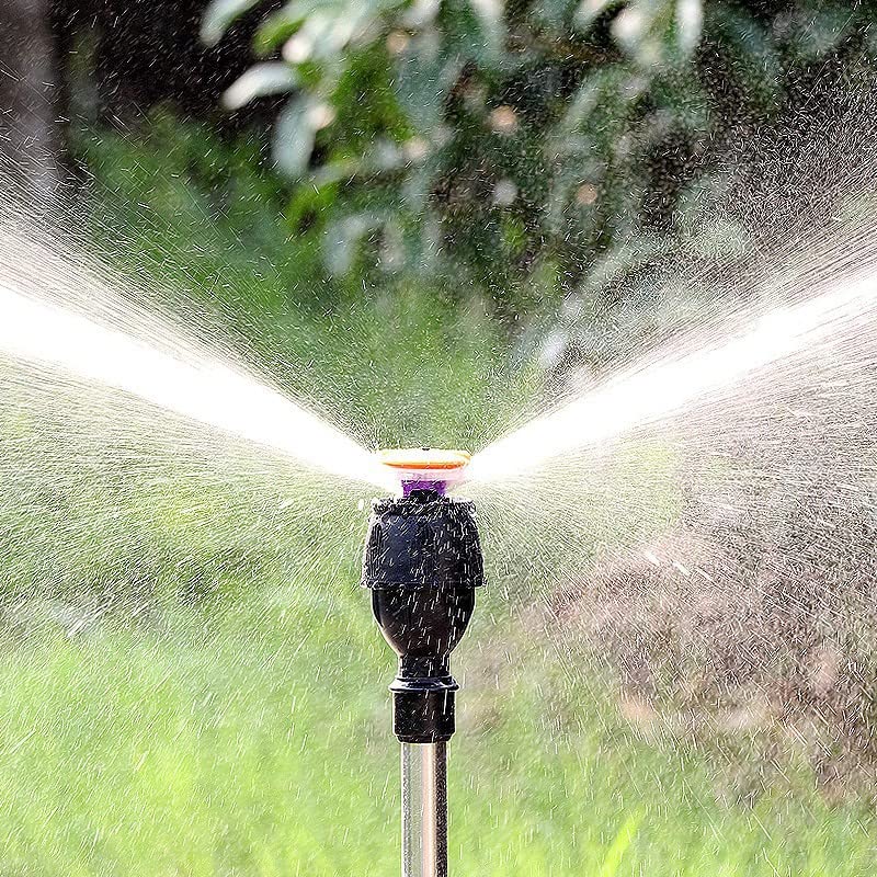 360 Rotating Tripod Sprinkler Telescopic Support Automatic Rotating Sprayer Automatic Garden Irrigation Lawn Watering Sprinkler