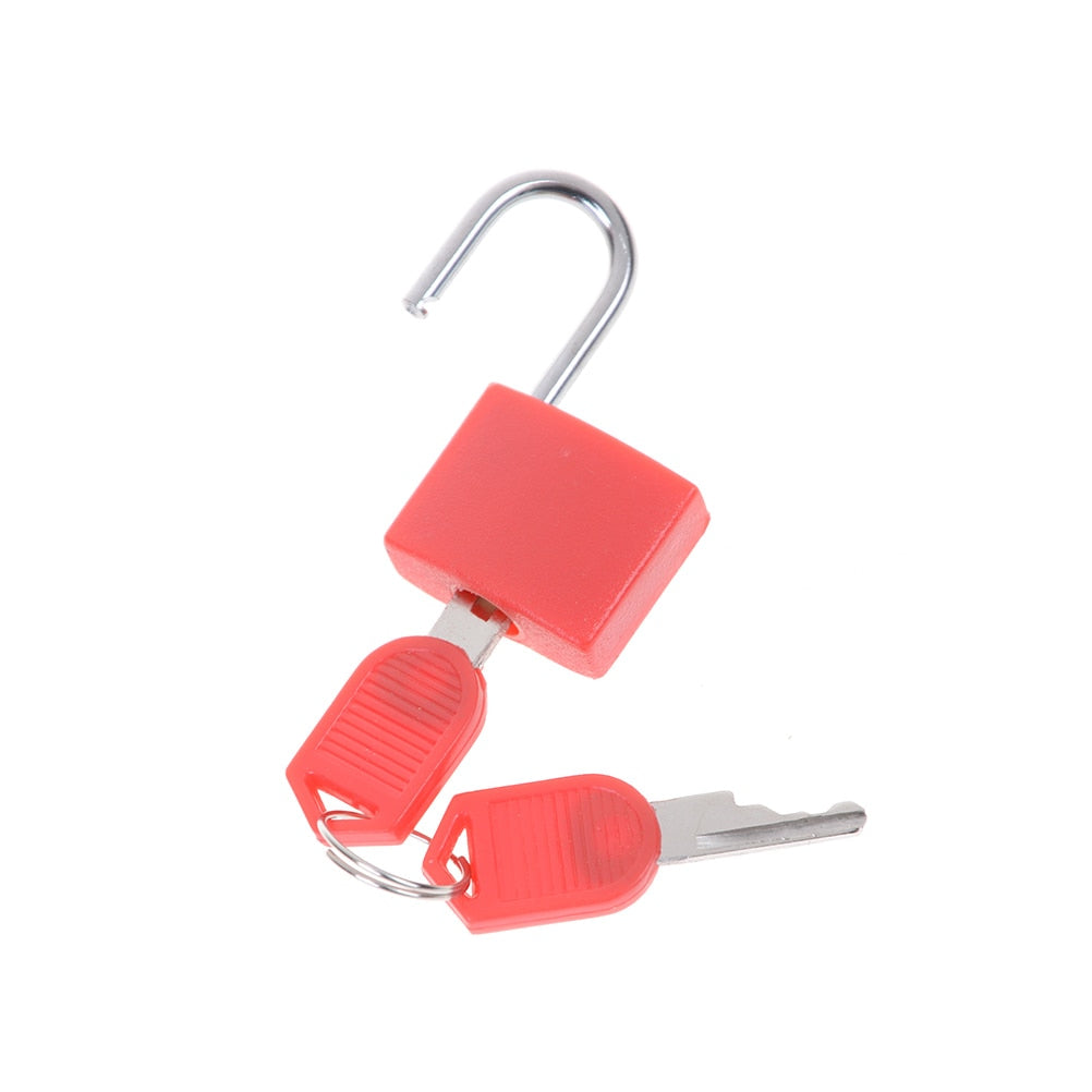 Small Mini Strong Steel Padlock Travel Suitcase Lock With 2 Keys