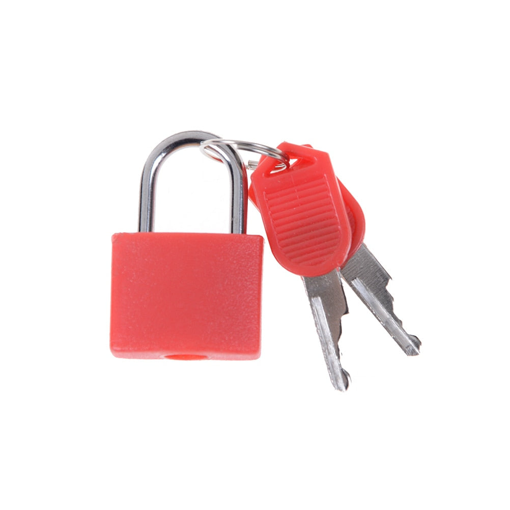 Small Mini Strong Steel Padlock Travel Suitcase Lock With 2 Keys