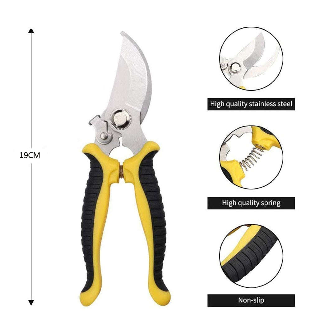 Pruner Garden Scissors Professional Sharp Bypass Pruning Shears Tree Trimmers Secateurs Hand Clippers For Garden Beak Scissors