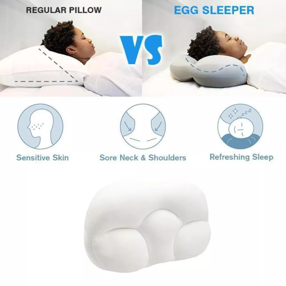 3D Ergonomic Round Cloud Egg Sleep Pillow