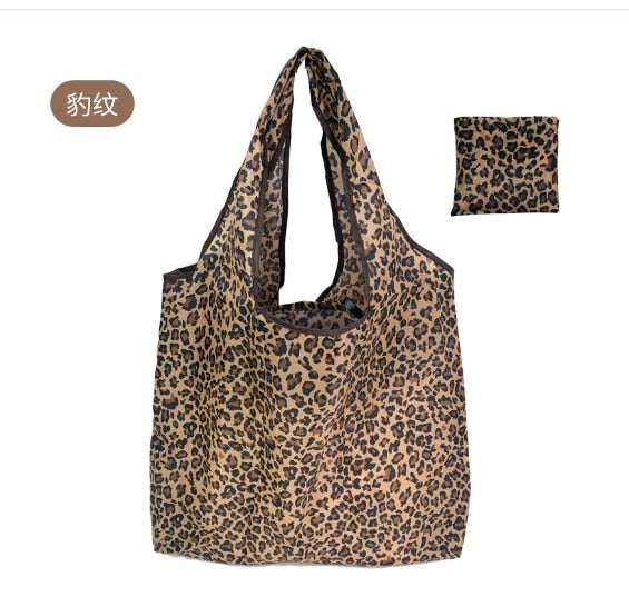 New Arrival Reusable Shopping Bags Women Foldable Tote Bag Eco Grocery Bag Folding Large Capacity Handbags Portable Bags