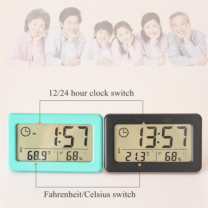 Mini LCD Digital Table Dashboard Desk Electronic Clock For Desktop Home Office Silent Desk Time Display Clock