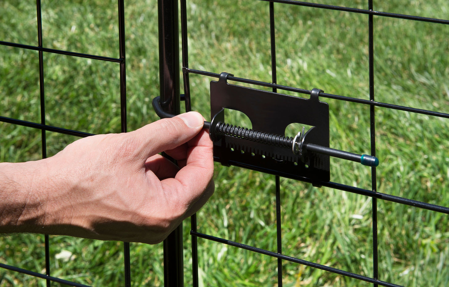 25in Semi-Permanent Black Metal Garden Fence (5 Pack)