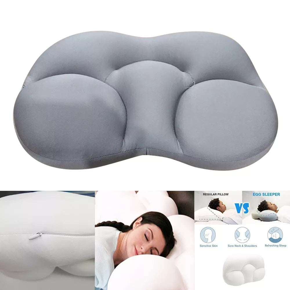 3D Ergonomic Round Cloud Egg Sleep Pillow