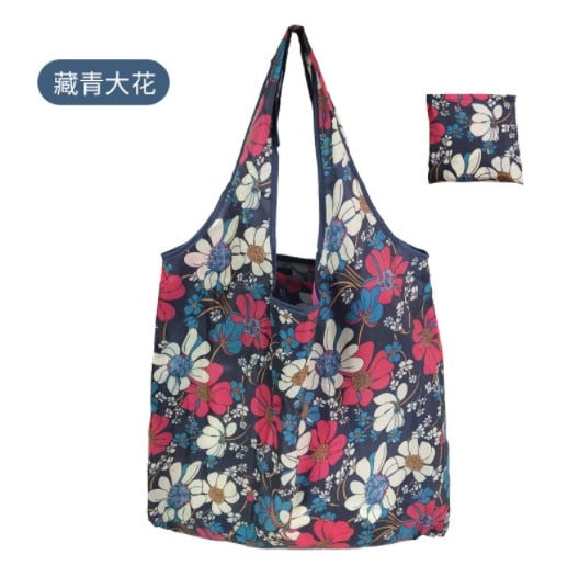 New Arrival Reusable Shopping Bags Women Foldable Tote Bag Eco Grocery Bag Folding Large Capacity Handbags Portable Bags