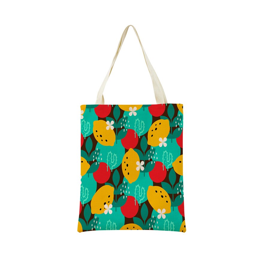 Mexico Geometric Pattern Double Sided Print Eco Market Linen Shopping Bag Outdoor Foldable Portable Convenient Storage Tote