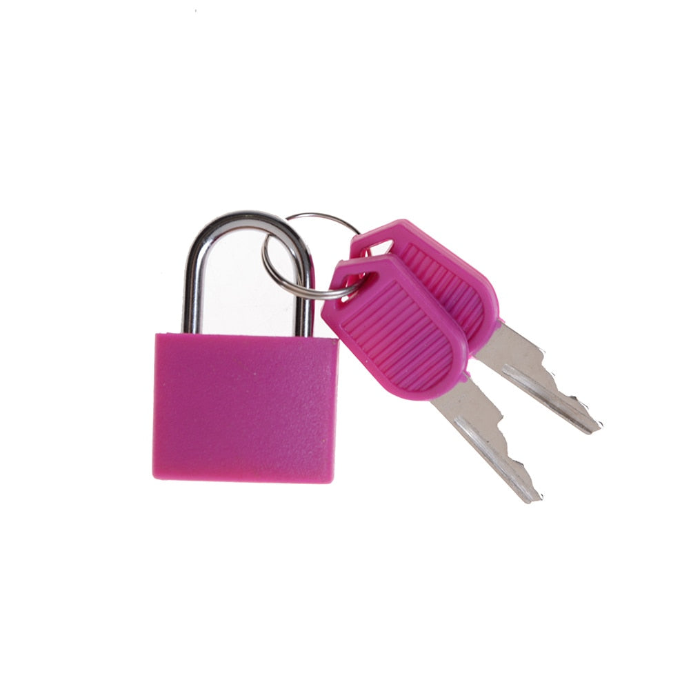 Small Mini Strong Steel Padlock Travel Suitcase Lock With 2 Keys