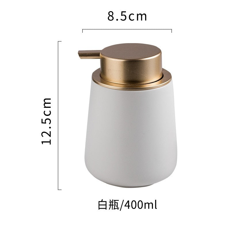 Ceramic Lotion Soap Bottle 400ml Soap Dispensers bottles shower Hand Sanitizer Container Shower Foam Bottle Bathroom Accessories