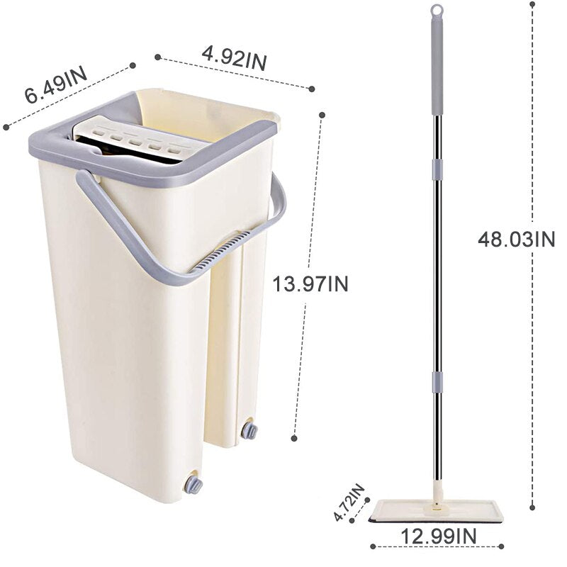 Squeeze Mop With Bucket Head 360 Rotation