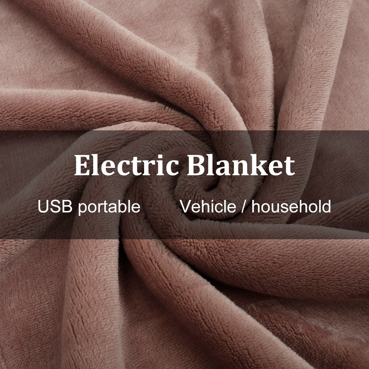 Electric Blanket 63x33in Soft Flannel Heated Blanket USB Heating Throw for Bed Home Office Washable Fast Heating Warm Blankets