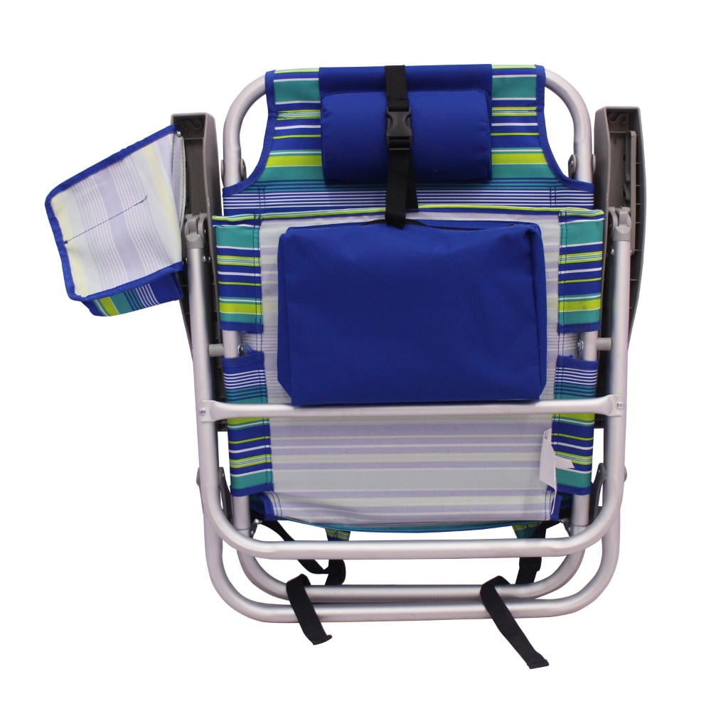 2-Pack Reclining Beach Lay-Flat Backpack Chair