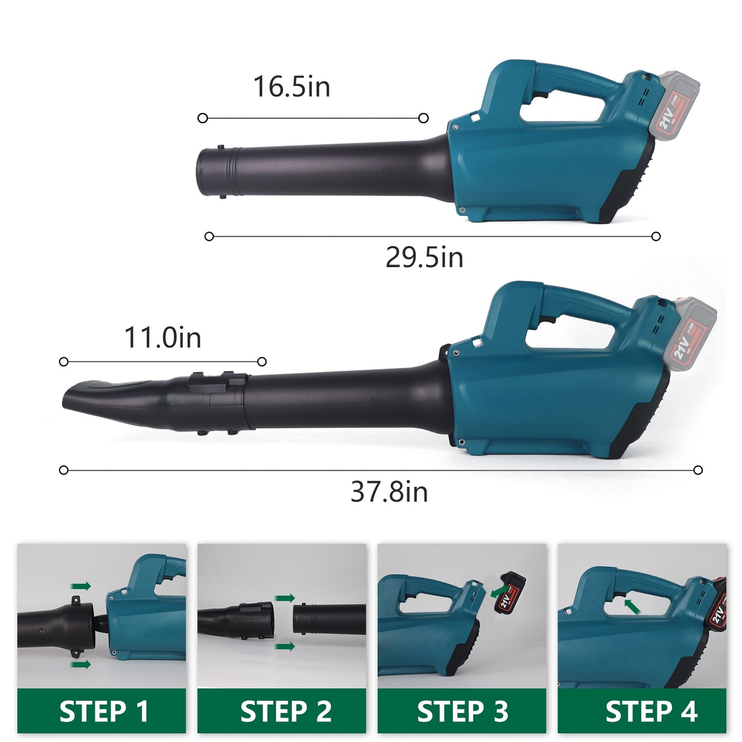 T TOVIA 21V Brushless Leaf Blower 460 CFM and 120 MPH Electric Air Blower Dust Sweeper Garden Tools For 18V Makita Battery