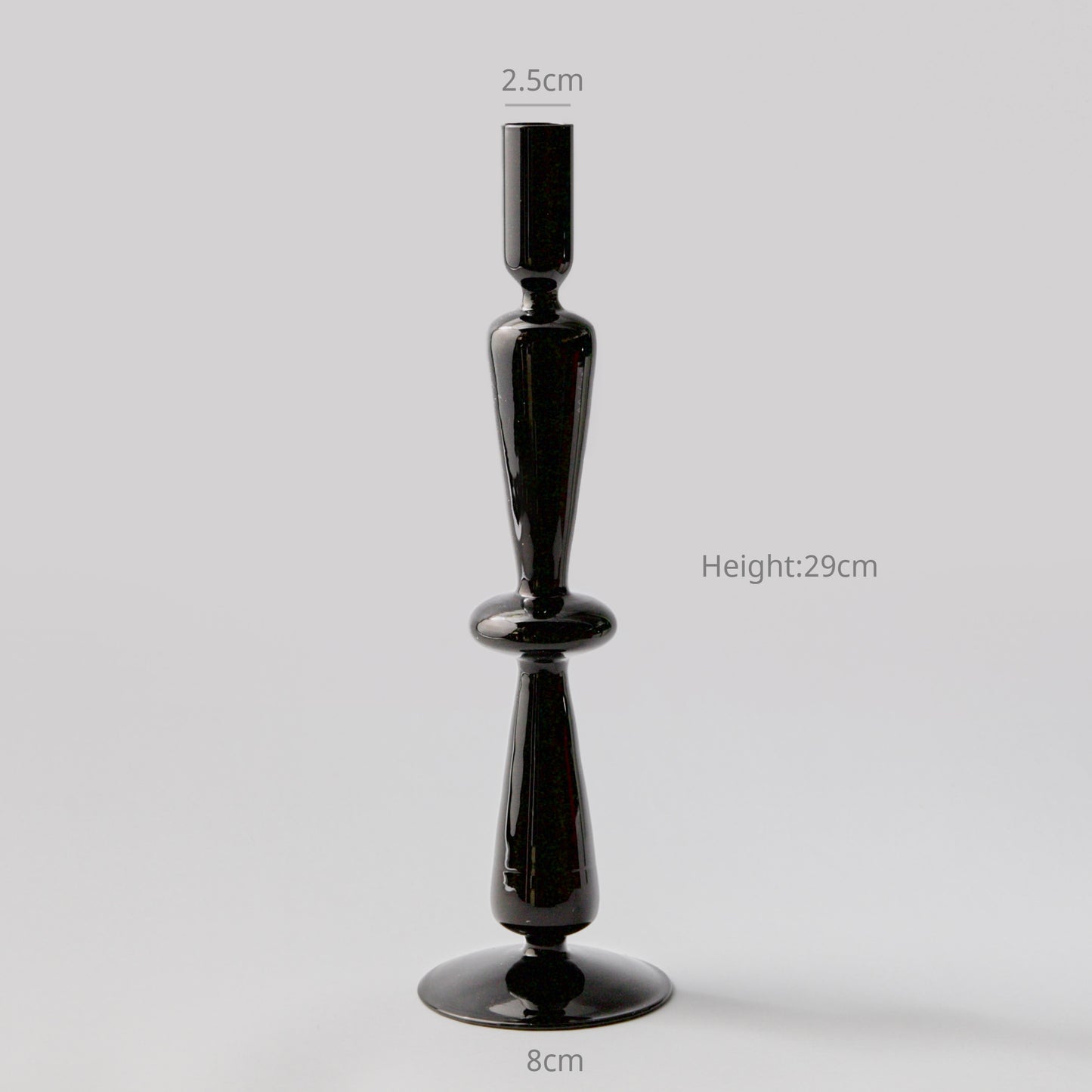 Creative Hydroponic Glass Black Candlestick Glass Vase Candle Stand Desktop Decor Home Decoration Art Nordic Home