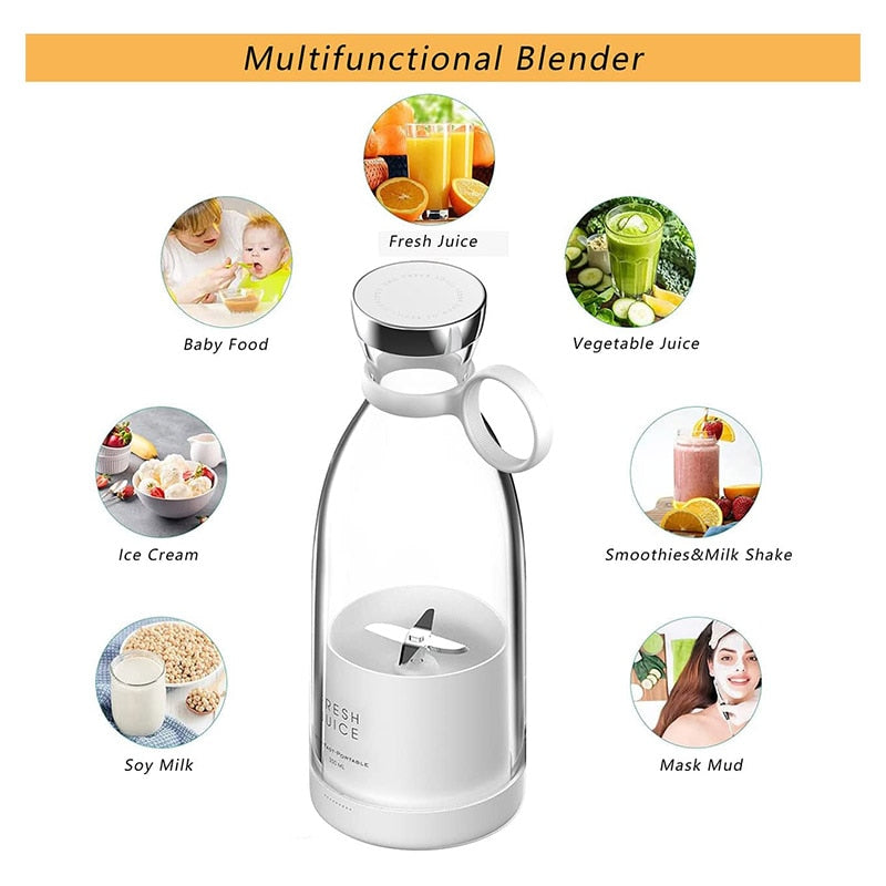 Portable Juicer Blender Electric Mini Fruit Mixers Juicers Fruit Fresh Food Multifunction Juice Maker Machine Smoothie Blender