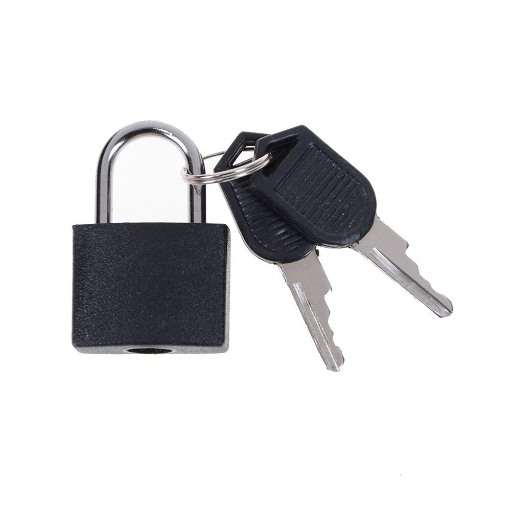 Small Mini Strong Steel Padlock Travel Suitcase Lock With 2 Keys