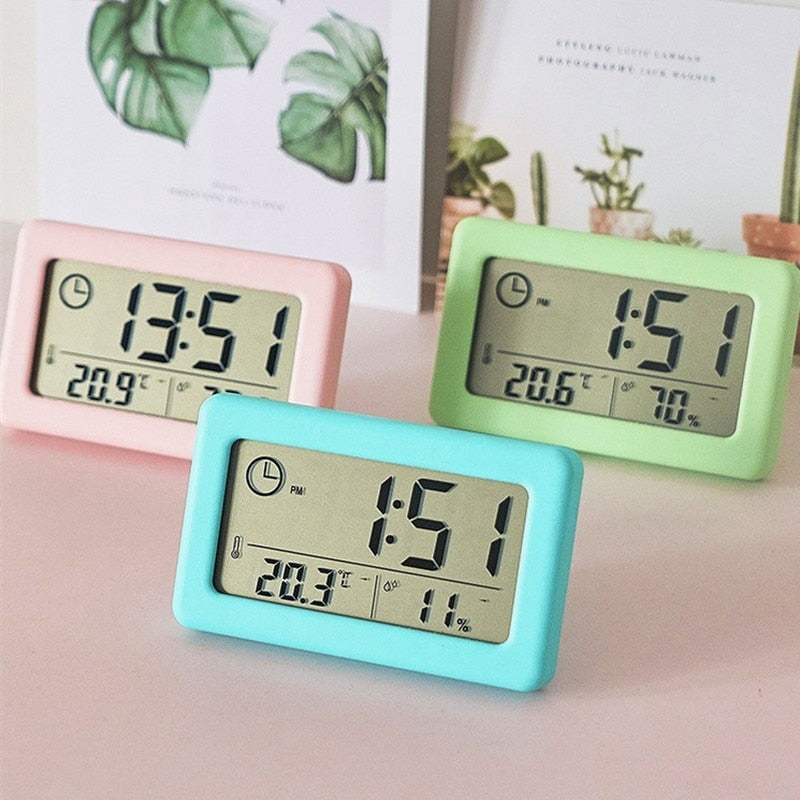 Mini LCD Digital Table Dashboard Desk Electronic Clock For Desktop Home Office Silent Desk Time Display Clock