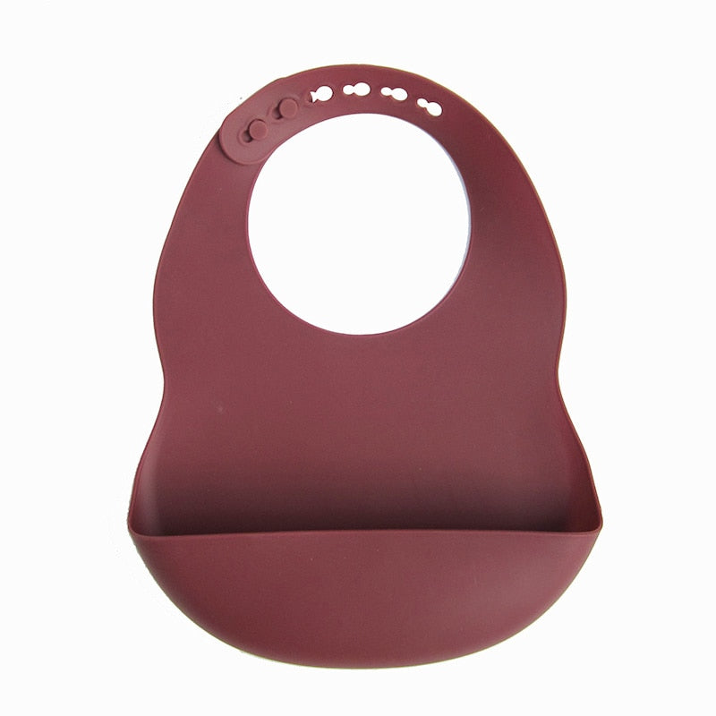 BPA Free Baby Bibs Food Grade Silicone - Adjustable Burp Bib