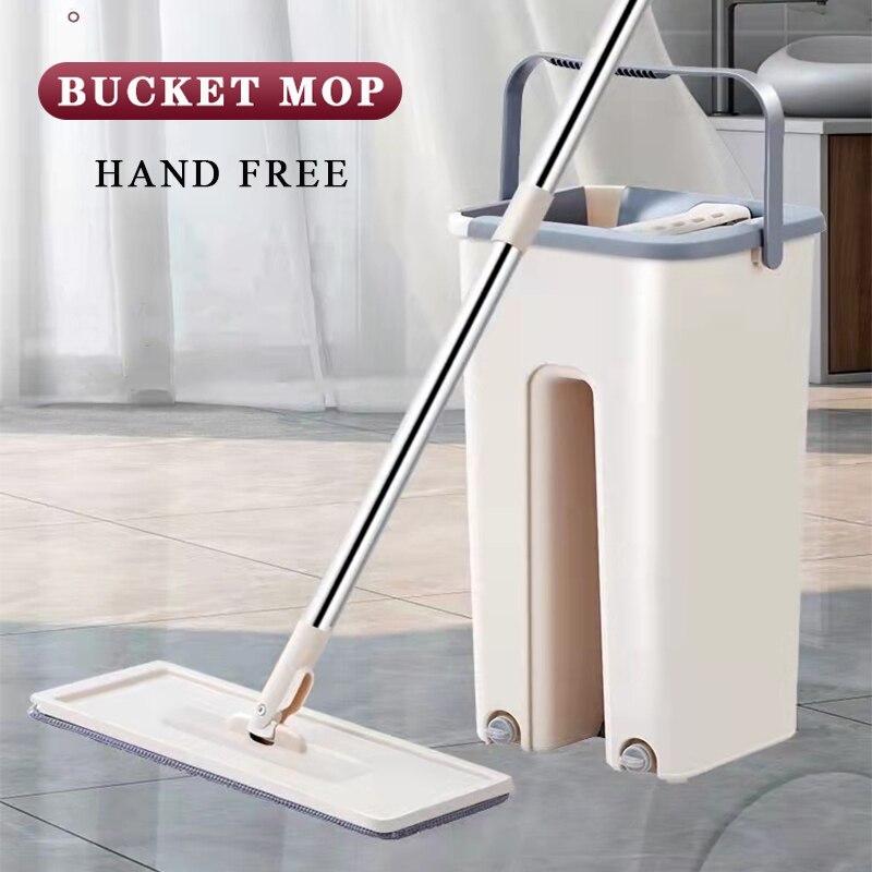 Squeeze Mop With Bucket Head 360 Rotation