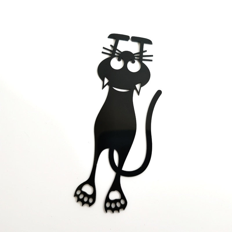 5pcs/set Kawaii Black Cat Bookmarks