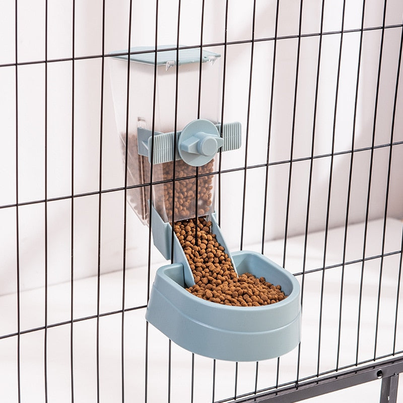 Automatic Pet Bowls Cage Hanging Feeder