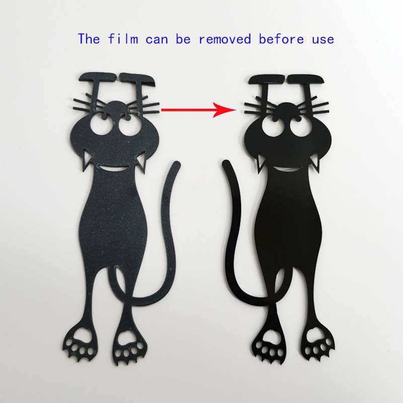 5pcs/set Kawaii Black Cat Bookmarks