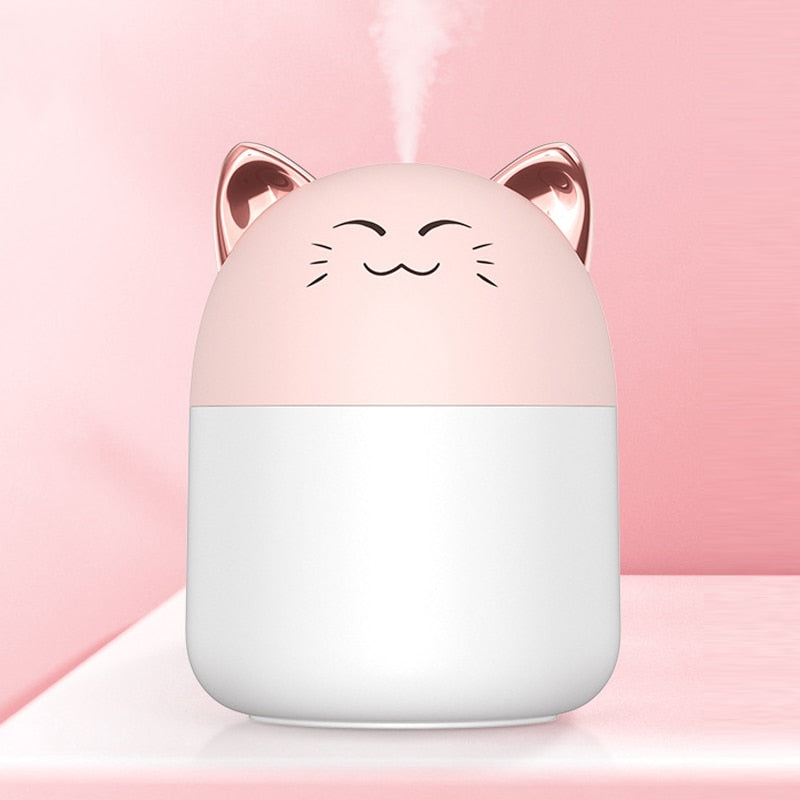 Desktop Humidifier With Colorful Atmosphere Light - Cool Mist