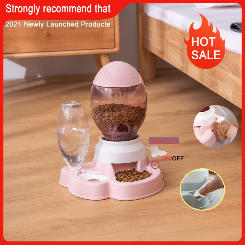 3 Style Pet Feeder Bowls - Automatic Drinking Fountain 1.5L Capacity