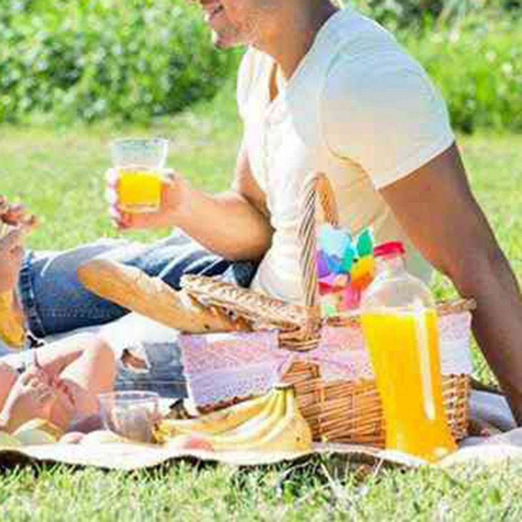 Wicker Picnic Basket With Double Lids