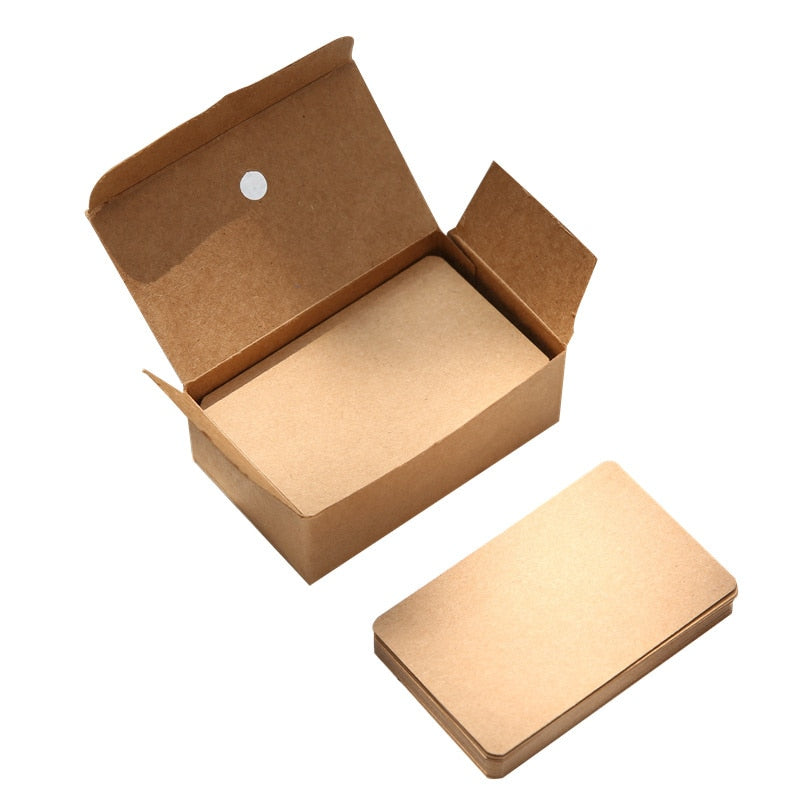 100pcs/box Blank Kraft Cards