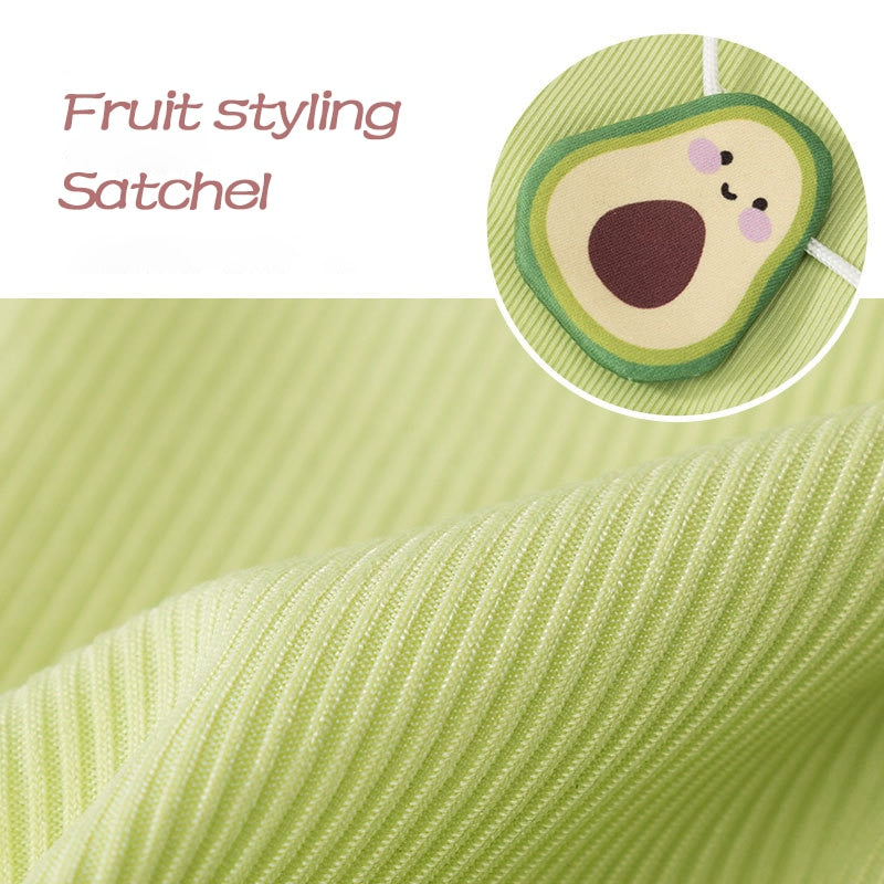 Pet clothes Thin and breathable green avocado satchel vest in Spring and Summer