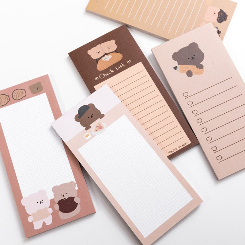 50 Sheets Bear Memo Pad