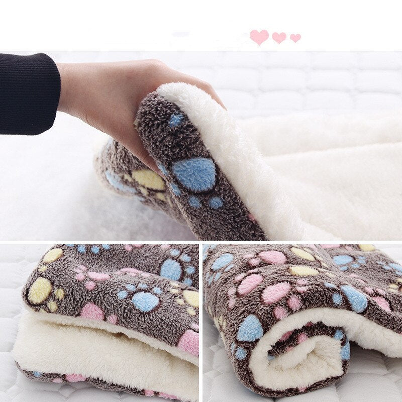 Soft Flannel Thickened Pet Soft Fleece Pad /Blanket Bed Mat