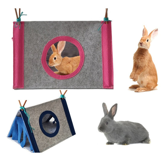 Nest Felt Tent  -  Great for small pets such as Rabbits, Hidden House Hamster Cage, Large Guinea Pig Cage, Guinea Pig Accessories, Chinchilla Pet Bed