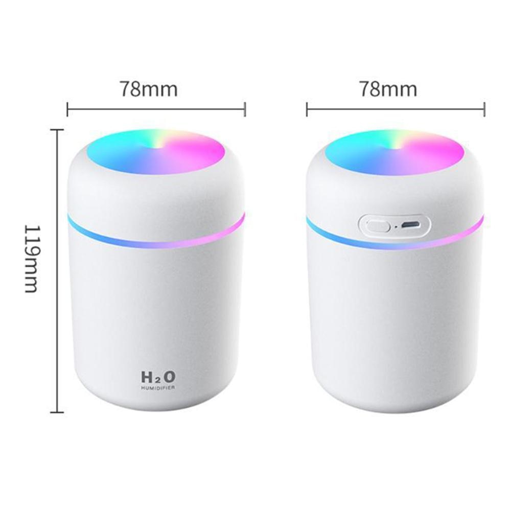 Portable 300ml Air Humidifier with Colorful Night Light - Cool Mist