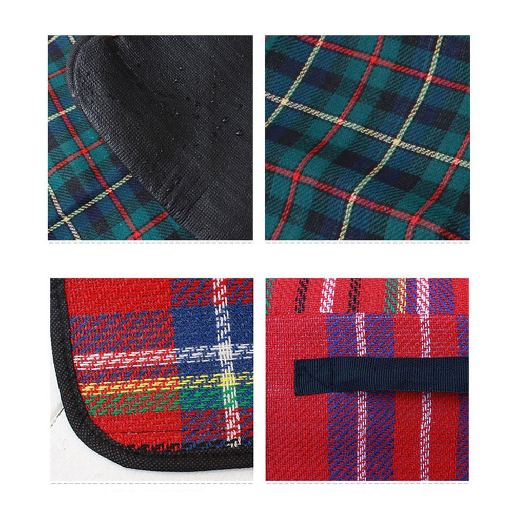 Folding Waterproof Plaid Blanket