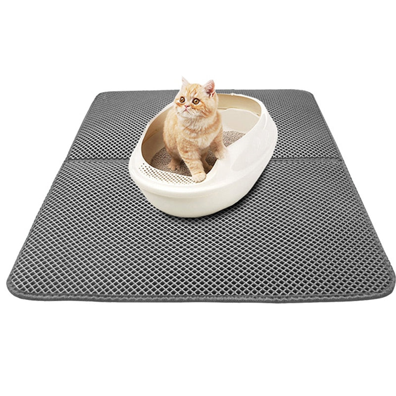 Double Layer Pet Cat Litter Box Mat