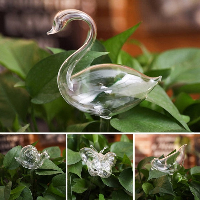 Glass Plant Flowers Water Feeder Automatic Self Watering Devices Cartoon Indoor Lawn Sprinkler Home Garden Pot Watering Tools