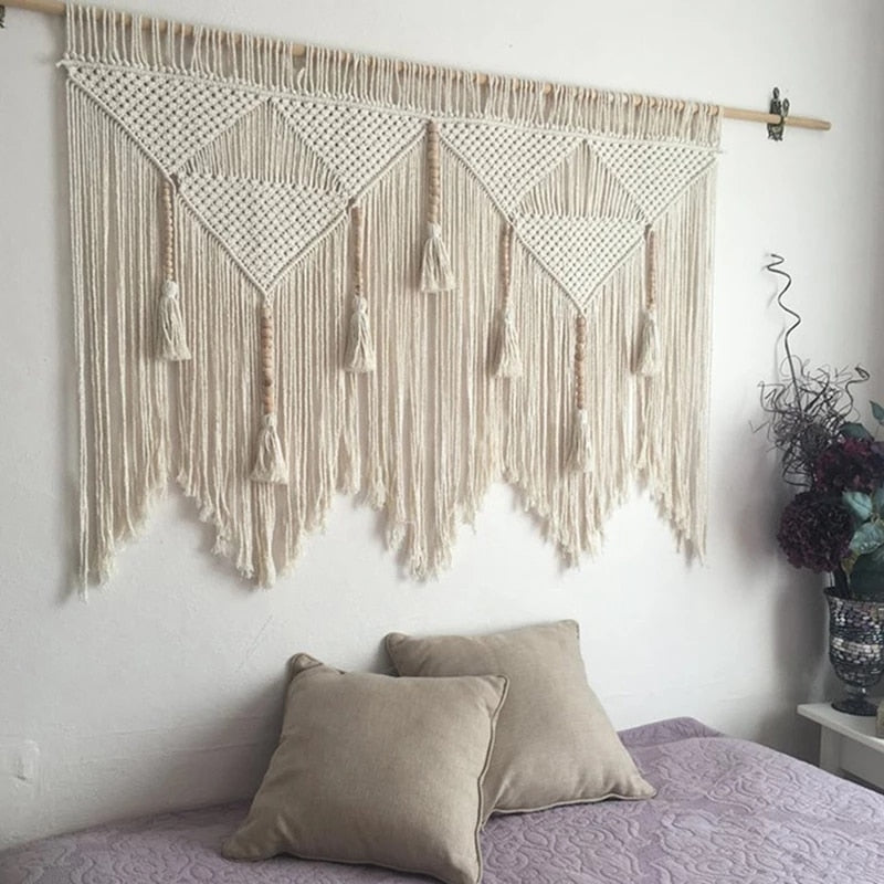 Macrame Wall Hanging Handwoven Bohemian Cotton Rope Boho Tapestry