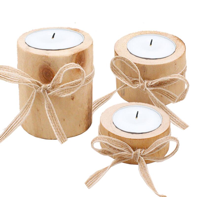 Wood Lights Candlestick Holders