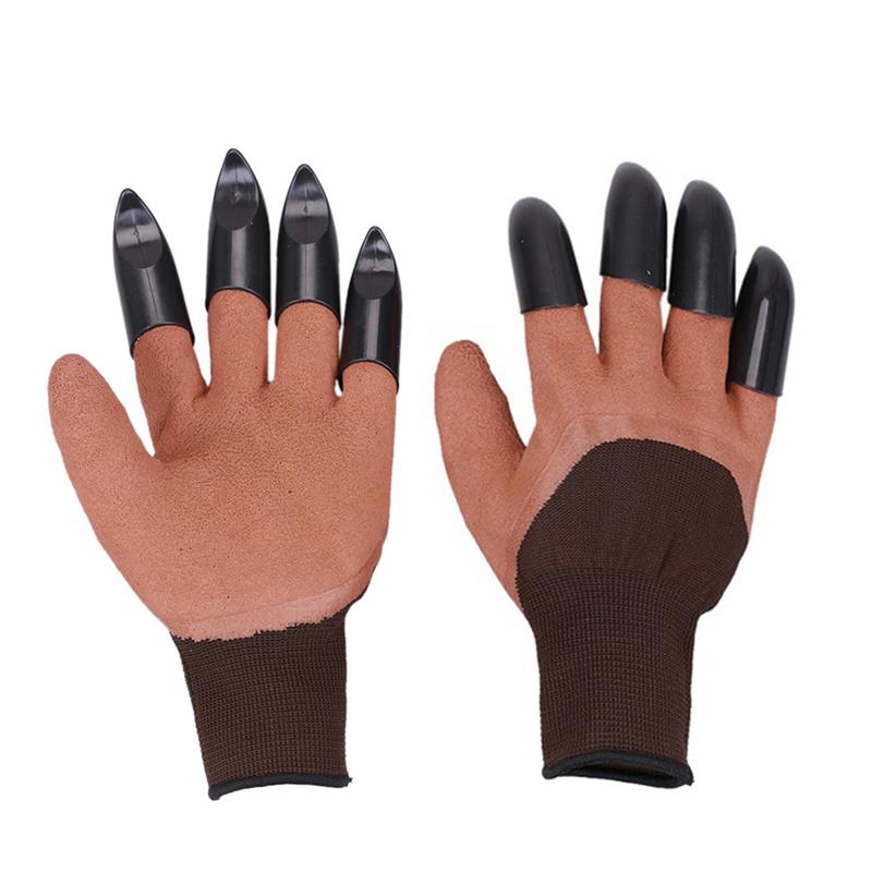 Garden Gloves With Claws ABS Plastic Garden Rubber Gloves Gardening Digging Planting Durable Waterproof Work Glove Outdoor