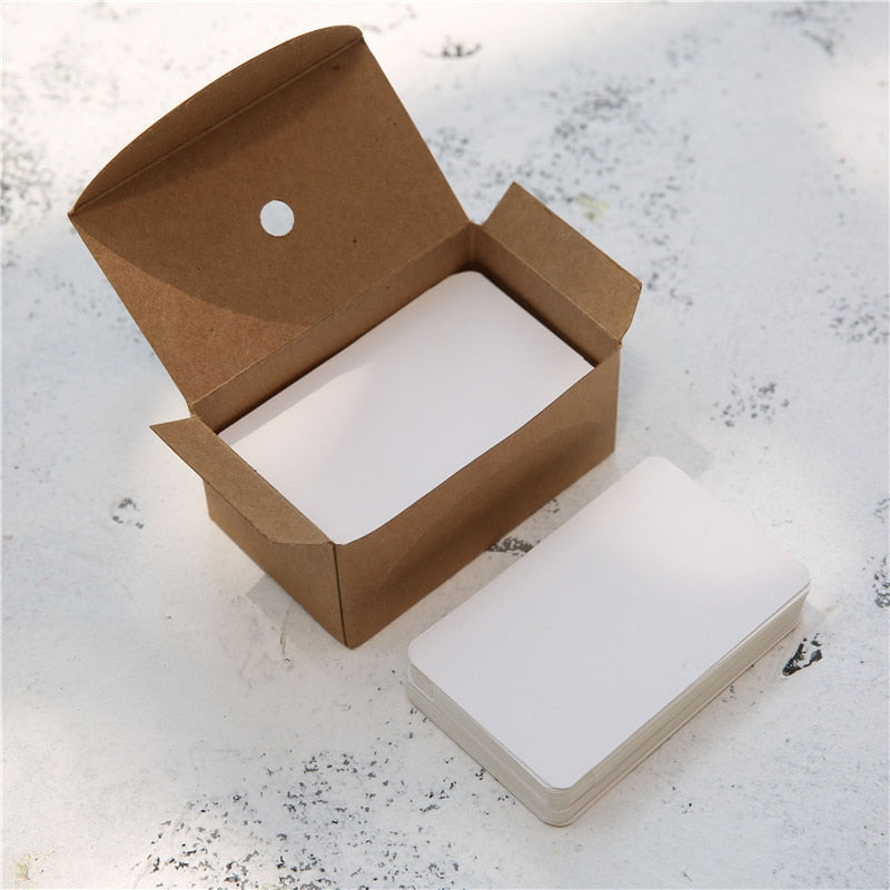 100pcs/box Blank Kraft Cards