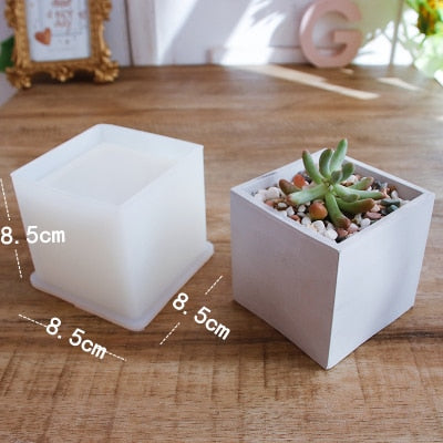 Hexagon Flowerpot Concrete Silicone